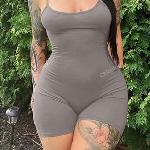 SHEIN Women's Taupe Shapewear Bodysuit